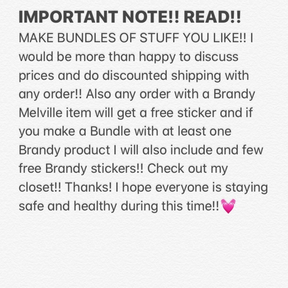 NEW UPDATED IMPORTANT NOTE!!